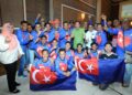 KONTINJEN Johor gembira  selepas muncul juara FLLSPG edisi ke-27 di Johor Bahru, Johor.