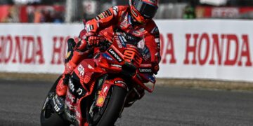 MARC Marquez ketika sesi latihan di Litar Antarabangsa Buriram, Thailand, hari ini. - AFP