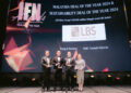 TIMBALAN Ketua Pegawai Eksekutif LBS Bina Group, Lucas Lim (dua dari kanan) menerima Anugerah Malaysia Deal of the Year dan Sustainability Deal of the Year di Islamic Finance News (IFN) Deals of the Year 2024 Awards yang berprestij, mengiktiraf komitmen LBS terhadap inovasi dan kelestarian dalam kewangan Islam.