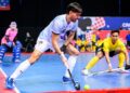 AKSI Malaysia menentang Argentina pada saingan Kumpulan B Piala Dunia Hoki Dalam Dewan di Croatia, hari ini. - FOTO IHSAN FIH