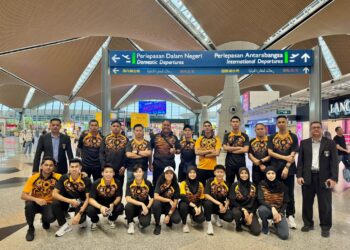 Skuad sepak takraw lelaki negara mudah membenam Perancis pada aksi pembukaan Kumpulan B Piala Dunia Sepak Takraw 2025 di Stadium Tertutup Patliputra, Bihar, India, hari ini. - IHSAN FOTO FB PSM