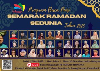 PROGRAM yang berlangsung selama tiga jam bermula pada pukul 10.00 malam itu turut menyaksikan penyertaan 26 orang pemuisi dari sepuluh negara, termasuk Malaysia.