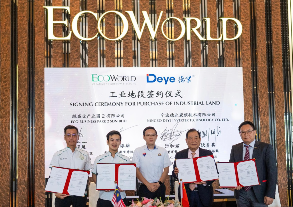 EcoWorld jual tanah bernilai RM119j kepada Deye dari China