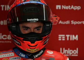 MARC Marquez menganggap Francesco Bagnaia, Marco Bezzecchi, Fabio Di Giannantonio serta adiknya Alex Marquez mampu menghalangnya menjuarai Grand Prix (GP) Argentina yang dijadualkan berlangsung pada awal pagi ini. - AFP