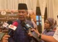 MOHAMAD Hasan ketika ditemui pemberita pada Majlis Penutup Khatam Al-Quran Pertubuhan Wanita Negeri Sembilan (NSWO) di Seremban hari ini. - UTUSAN/NOR SHAFAWATI YUP