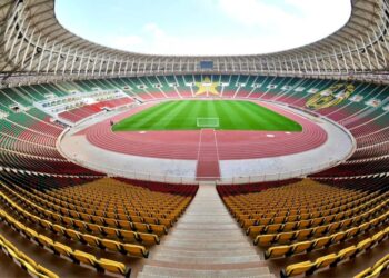 PEMANDANGAN Stadium Bola Sepak Olembe di Cameroon. - AGENSI