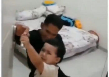 TANGKAP layar video menunjukkan anak Imam Adi tidak benarkan dia keluar dari bilik untuk pergi belayar. - AGENSI