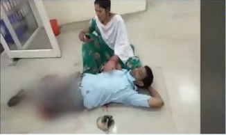 RAJESH KUMAR ditembak ketika cuba memasuki sebuah bank di Bareilly, Uttar Pradesh tanpa memakai pelitup muka. - TIMES NOW