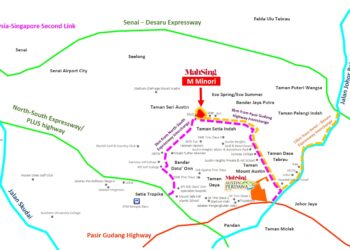 LOKASI projek pembangunan M Minori yang akan dibangunkan oleh Mah Sing Group.