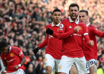 BRUNO Fernandes meledak gol tunggal kemenangan Manchester United.