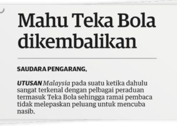 UTUSAN Malaysia 17 April 2021.