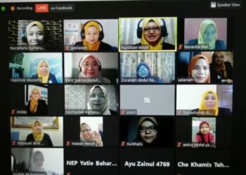 SEBAHAGIAN peserta program webinar Kepimpinan Wanita secara dalam talian, baru-baru ini.