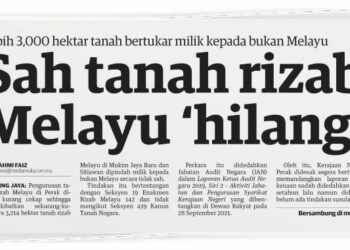 KERATAN akhbar Utusan Malaysia 2 Januari 2023.