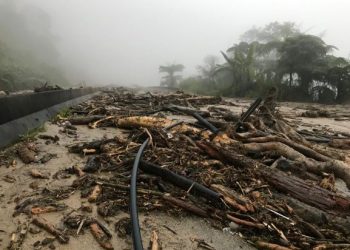 LOKASI tanah runtuh di Kilometer 92, Jalan Gua Musang-Lojing, Gua Musang, Kelantan.