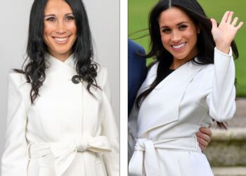 SARAH Mhlanga (kiri) dikatakan mempunyai wajah seiras Meghan Markle (kanan). - AGENSI