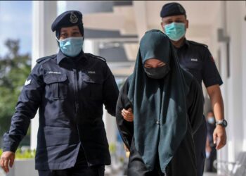 NUR Fatin Nabila Azmi didakwa di Mahkamah Sesyen Sepang, Selangor atas pertuduhan mendera seorang kanak-kanak. - UTUSAN/FAISOL MUSTAFA