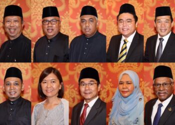 BARISAN exco Perak (gambar atas dari kiri) Mohammad Nizar Jamaluddin, Mohd Zolkaply Harun, Khairudin Abu Hanipah,  Woo Lah Leong, Loh Sze Yee, Mohd. Azlan Helmi, Sandrea Ng, Teh Kok Lim, Salbiah Mohamed dan A. Sivanesan. 