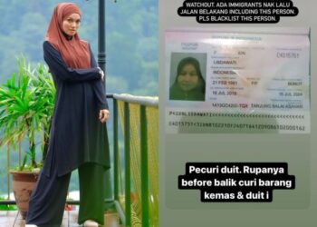 PUTERI Sarah mahu pihak imigresen ambil tindakan sewajarnya terhadap bekas pembantu rumahnya.