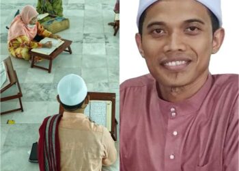 Bila tadarus, kita bukan hanya dapat membaca tetapi belajar. Proses belajar berlaku apabila orang lain menegur kesalahan sepanjang kita membaca.  Mohd. Fahimi Zakaria. (Kanan)