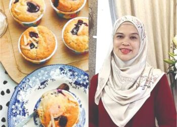 Resipi Muffin Pisang Blueberry Bercoklat sentuhan Siti Fatimah Ahmad