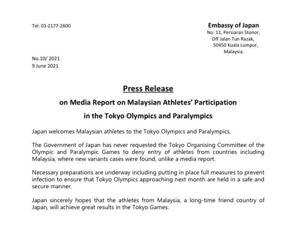 Tokyo sambut Olimpian Malaysia - Utusan Digital