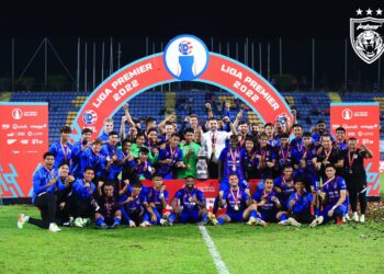 JDT II dinobat sebagai juara Liga Perdana selepas menumpaskan Selangor II. - IHSAN JOHOR SOUTHERN TIGERS