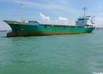 SEBUAH kapal kargo yang dipercayai berlabuh tanpa kebenaran ditahan Maritim Malaysia Pulau Pinang di kedudukan 0.7 batu nautika barat Bagan Ajam semalam.