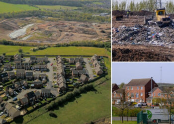 PENDUDUK di Silverdale, Stafffordshire mengadu bau busuk dari tanah berhampiran kawasan perumahan selema beberapa tahun. - SWNS