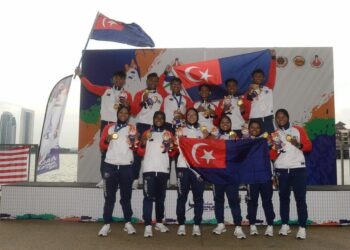 ATLET Johor menyapu 20 pingat emas dalam acara kanu.