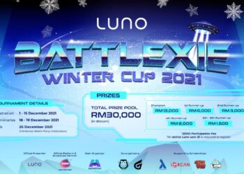 PENYERTAAN kejohanan Luno Battlexie: Winter Cup 2021 adalah percuma dan terbuka
kepada semua pengguna Luno yang telah disahkan dan aktif di Malaysia berumur 18 tahun dan ke atas.