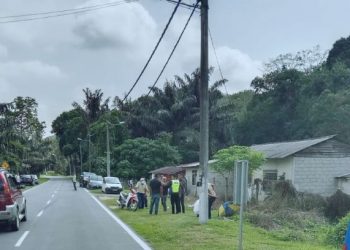 LOKASI kejadian kanak-kanak perempuan tujuh tahun maut dirempuh kenderaan ketika melintas jalan di Kilometer 8, Jalan Kuala Pilah- Rembang Panas, Kuala Pilah, Negeri Sembilan hari ini.