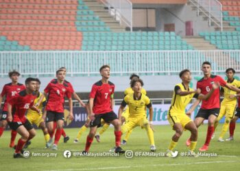 PEMAIN Malaysia memulakan kempen kelayakan Piala Asia B-17 dengan cemerlang apabila membenam Palestin 4-0 di Bogor, Indonesia. - IHSAN FAM