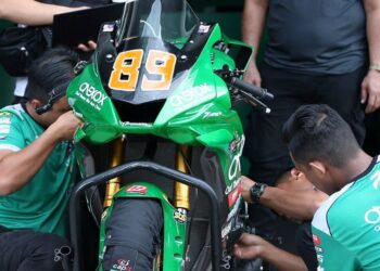 JENTERA yang akan digunakan Khairul Idham Pawi apabila kembali berlumba dalam Kejuaraan Superbike Malaysia 2021.- IHSAN TKKR RACING TEAM