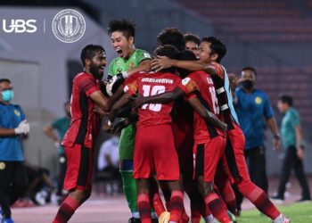 PEMAIN Negeri Sembilan meraikan kejayaan muncul juara Liga Perdana 2021. - IHSAN FB Negeri Sembilan Football Club