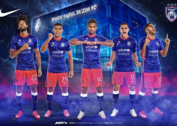 JERSI 'home' JDT untuk musim 2021.