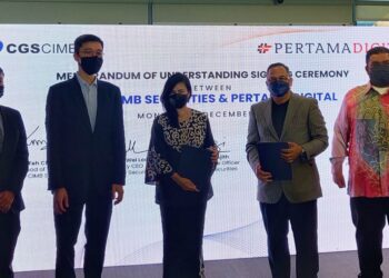 MAJLIS menandatangani memorandum persefahaman antara Pertama Digital dengan CGS-CIMB Securities Sdn. Bhd. (CGS-CIMB) untuk membangun perkhidmatan kewangan digital.