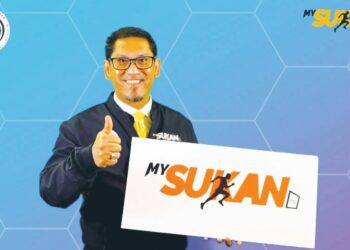 AHMAD Faizal Azumu memperkenalkan logo MySukan TV dalam majlis pelancaran secara maya semalam.