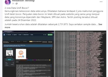 Sebahagian data pelanggan bank, Suruhanjaya Pilhan Raya Raya (SPR) dan Astro yang didakwa bocor dan dipaparkan dalam media sosial.