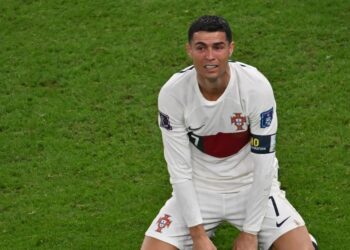 REAKSI Cristiano Ronaldo ketika Portugal disingkirkan oleh Maghribi pada suku akhir Piala Dunia 2022.