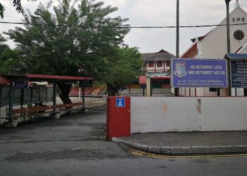 SK Methodist (ACS) di Seremban merupakan antara sekolah terbaharu yang diarahkan tutup di negeri ini selepas terdapat pengesanan kes positif Covid-19 di sekolah berkenaan. - FOTO/MUHAMMAD IZZAT TERMIZIE