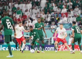 AKSI pemain Poland dan Arab Saudi dalam perlawanan kedua Kumpulan C Piala Dunia 2022 di Stadium Education City sebentar tadi.