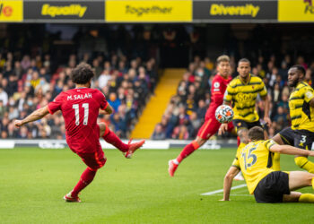 MOHAMED Salah meledak gol keempat Liverpool ketika menumpaskan Watford dalam aksi Liga Perdana Inggeris hari ini.