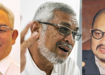 (Dari kiri) NOH OMAR, KHALID SAMAD dan  SHAMSUL ISKANDAR MAT AKIN