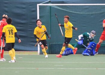 Shello Selverius (tengah) kembali menyertai latihan skuad hoki negara bagi persiapan menjelang Piala Dunia di India.