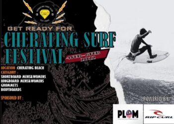 FESTIVAL Luncur Ombak di pantai Cherating pada 4 hingga 6 Februari ini menawarkan hadiah keseluruhan sehingga RM10,000.