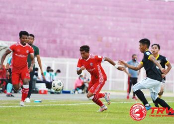 AKSI Kelantan ketika menentang skuad Projek FAM-MSN dalam saingan Liga Perdana kelmarin. - IHSAN TRW KELANTAN FC