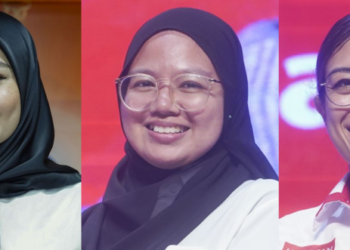 DARI kiri: Young Syefura Othman, Fatin Zulaikha Zaidi dan Syerleena Abdul Rashid antara yang menggesa Abdul Hadi Awang agar tidak memperlekehkan calon Melayu dari DAP yang bertanding pada PRU15.