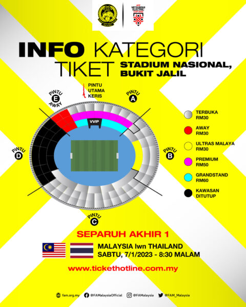 Ticket bola malaysia vs bahrain 11/6, Tickets & Vouchers, Event