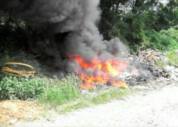 PEMBAKARAN sampah sarap dikesan  tertinggi dilakukan di Pulau Pinang tahun lalu.