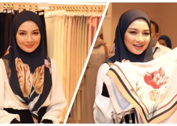 Neelofa melancarkan butik konsep pertama di One Utama dan koleksi baharu, Lalia yang hadir dengan empat warna dengan corak sama.